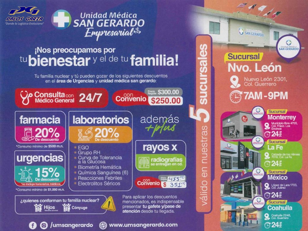 Aviso Interno - Descuentos Hospital San Gerardo 2025.